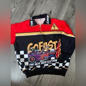 Bang Go Fast The Hot Rod Experience Pullover‎ Top  Lightweight Windbreaker